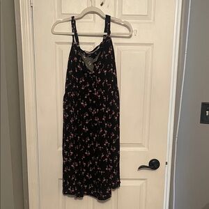 Torrid Black and Pink Flamingo Dress